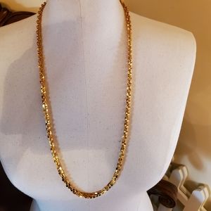 30" Gold Tone Criss Cross Chain
